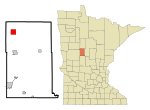 Wadena County Minnesota Incorporated and Unincorporated areas Menahga Highlighted